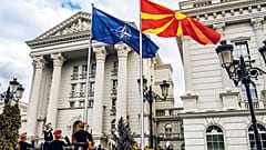 NATO - NORTH MACEDONIA FLAGS
