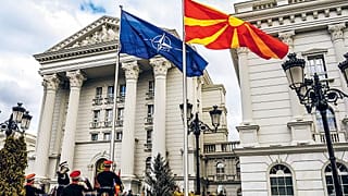 NATO - NORTH MACEDONIA FLAGS