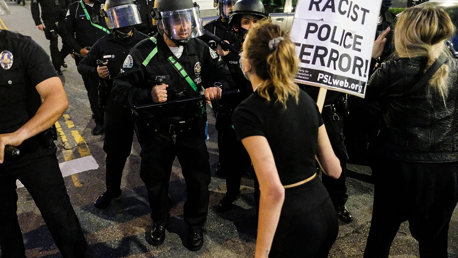 Manifestation à Los Angeles contre les violences policières, le 29/05/2020