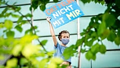 Protest gegen umstrittenes Kohlekraftwerk Datteln 4