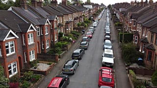 Shrublands Avenue which as many other streets in Britain has been on lockdown due to Coronavirus in Berkhamsted, England, Monday, May 4, 2020. 