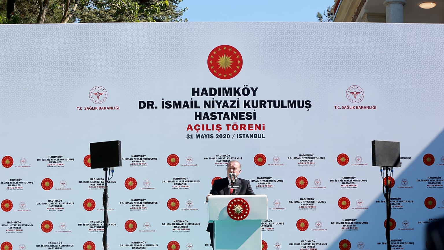 Cumhurbaşkanı Recep Tayyip Erdoğan, Hadımköy Dr. İsmail Niyazi Kurtulmuş Hastanesi açılış töreninde 