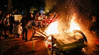 Protestas cerca de la Casa Blanca, en Washington, Estados Unidos