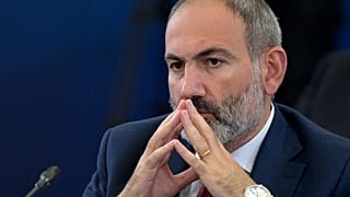 Armenian Prime Minister Nikol Pashinyan attends the Eurasian Economic Council in Yerevan, Armenia, Tuesday, Oct. 1, 2019
