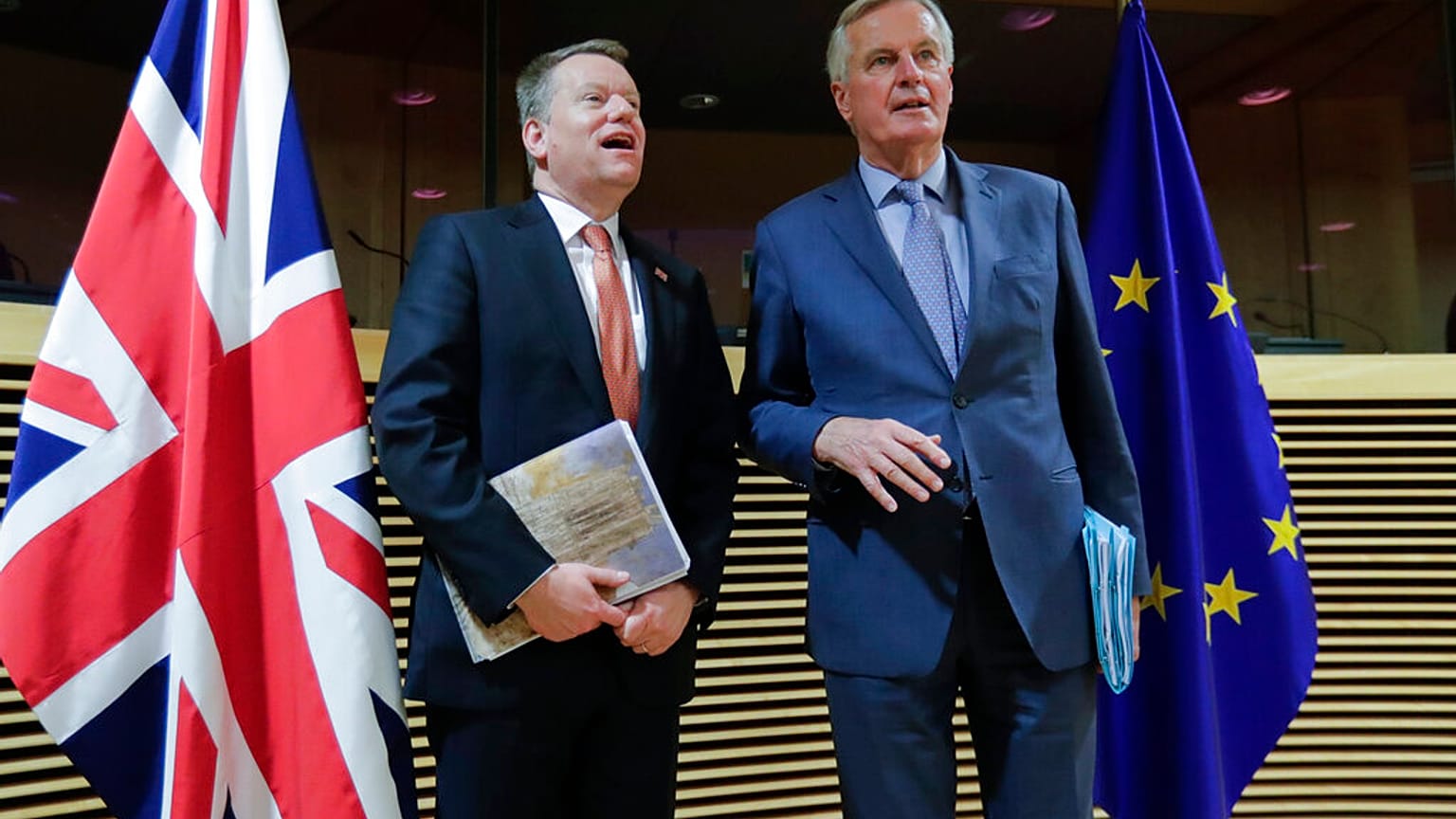 David Frost e Michel Barnier