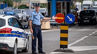 Border crossing in Plovanija, Croatia