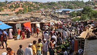 Bangladeş'teki Kutupalong Rohingya mülteci kampı