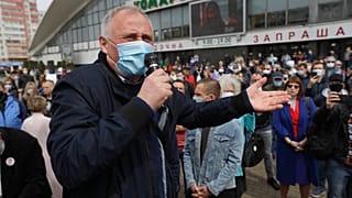 Opposition activist Nikolai Statkevich at an event to support potential presidential candidates in the upcoming presidential elections. Minsk, May 24, 2020
