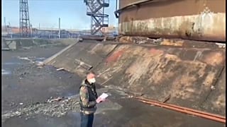 Место аварии на ТЭЦ-№ в Норильске.