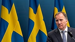 Sweden's PM Stefan Lofven gives a press conference about the situation on the COVID-19 pandemic, at the government headquarters in Stockholm, Sweden, on May 29, 2020.