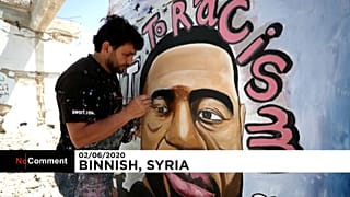 Homenaje a George Floyd en Binnish, Siria 