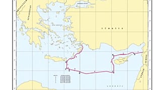 Doğu Akdeniz'de yeni ruhsat başvurusu yapılan sahaların yerini gösteren harita