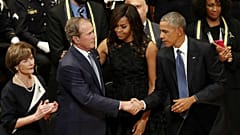  Former President Barack Obama and former President George W. Bush