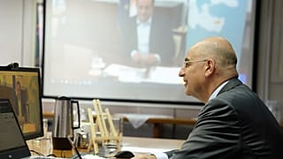 τριμερή τηλεδιάσκεψη υπουργών Εξωτερικών Ελλάδας, Κύπρου και Ιορδανίας