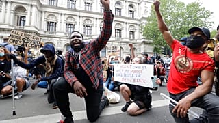Protesters rally in London against the death of George Floyd