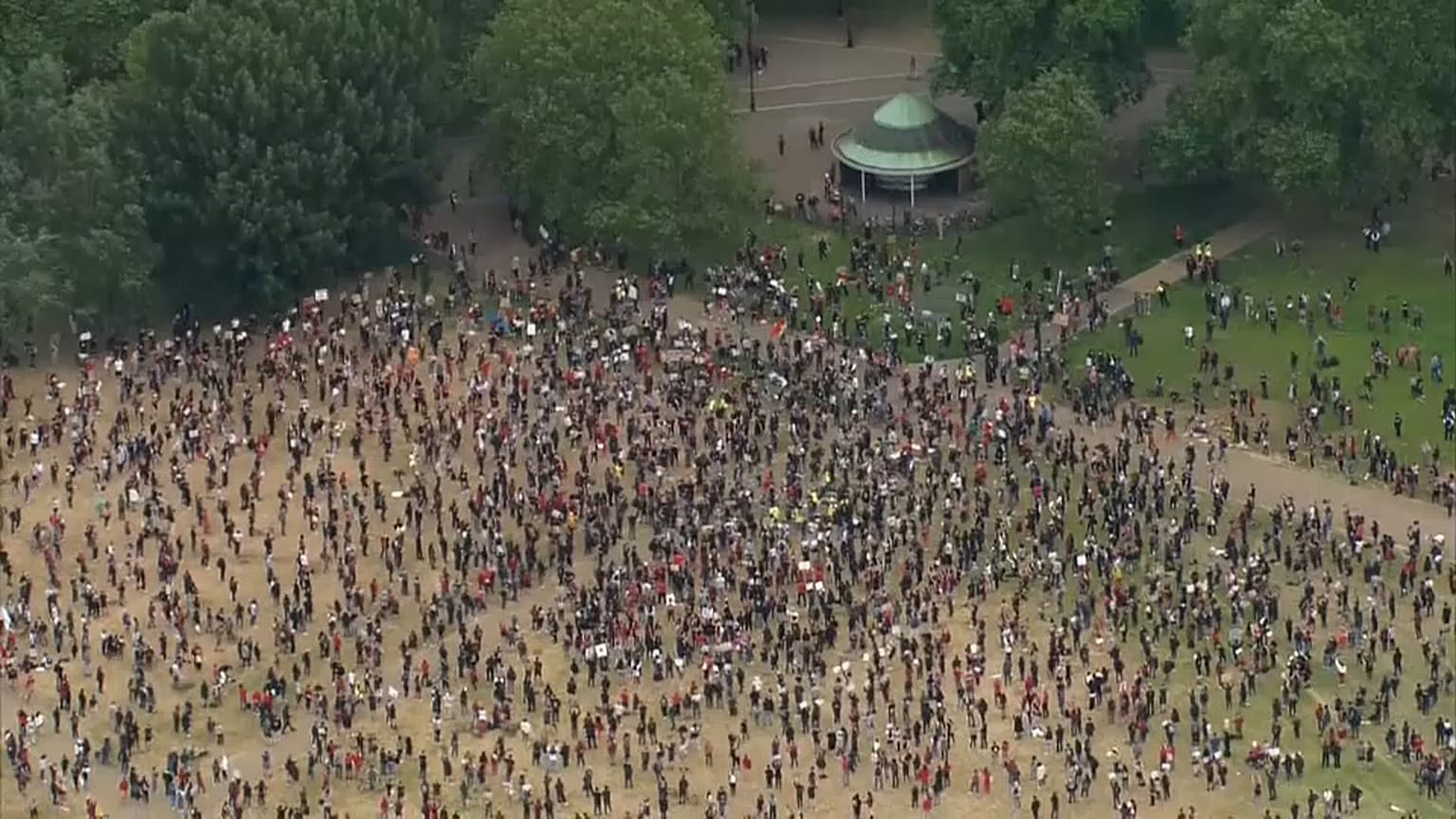 Manifestation à Londres, le 3 juin 2020.