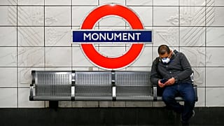 A commuter on London's Underground 