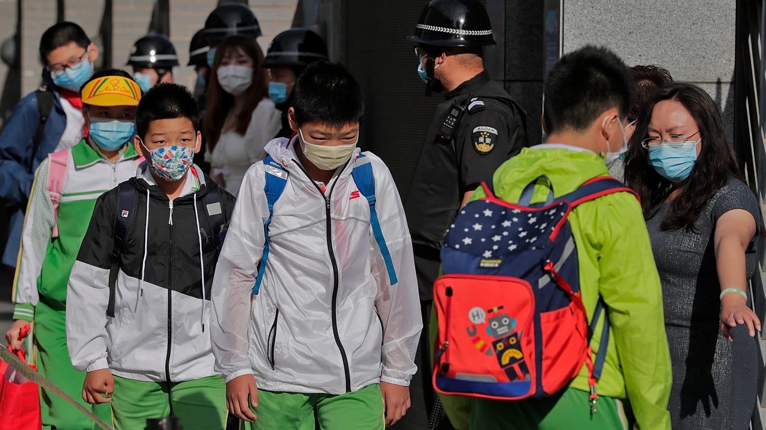 ILLUSTRATION!! - students in Beijing, June 1, 2020