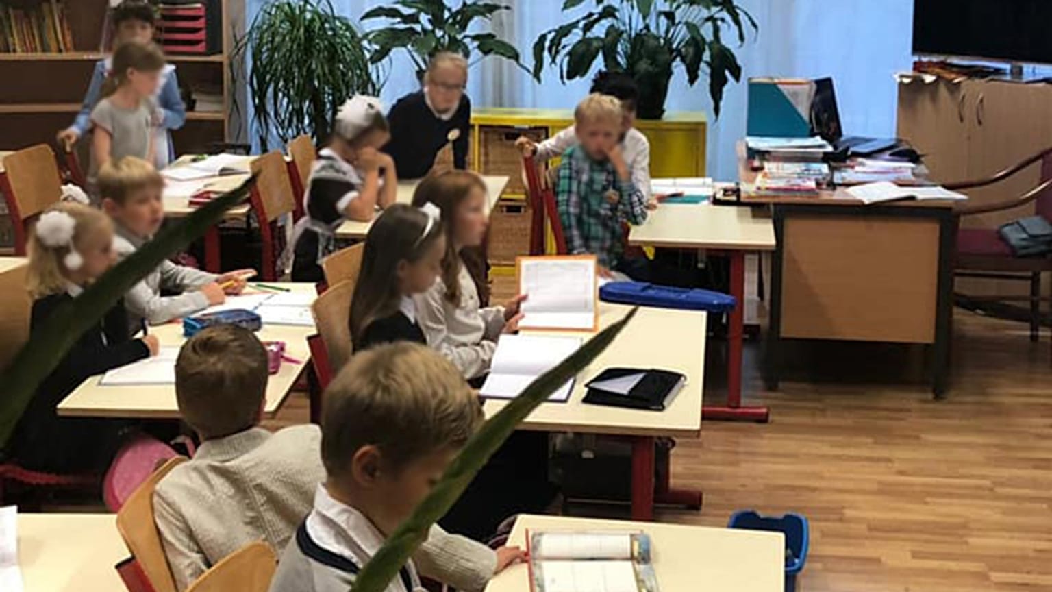 Children in a classroom