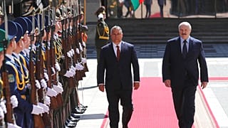 Orbán Viktor és Aljakszandr Lukasenka Minszkben