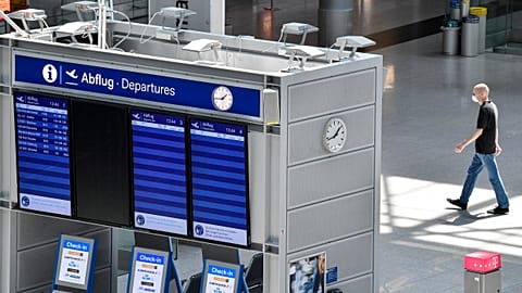 L'aeroporto di Duesseldorf, Germania, il 3 giugno scorso