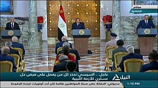 al-Sisi durante la conferenza stampa