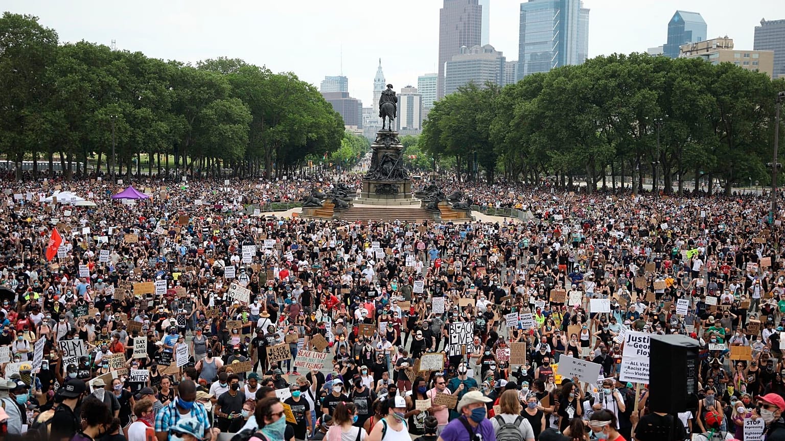 Manifestation à Philadelphie, le 06/06/2020