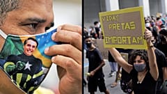 Apoiantes do presidente do Brasil marcharam no Rio, opositores em Brasília