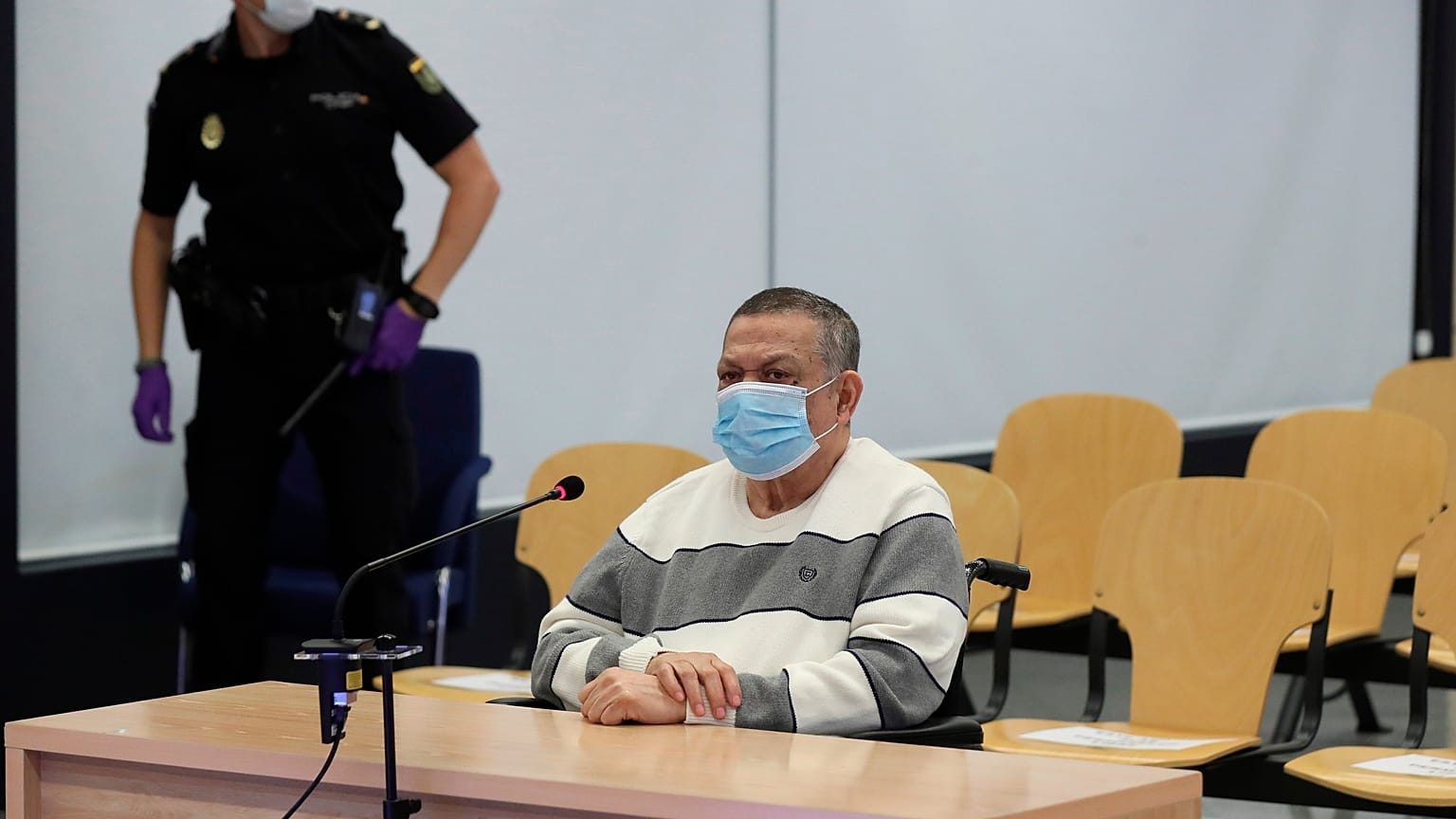 El excoronel Montano durante el juicio celebrado en Madrid