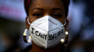 "I can't breathe" was said by George Floyd before his death after being in police custody.