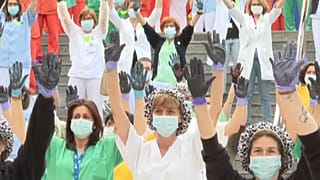 Protesta del personal sanitario en Madrid