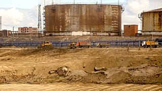 Norilsk enerji santralinin yakıt deposu