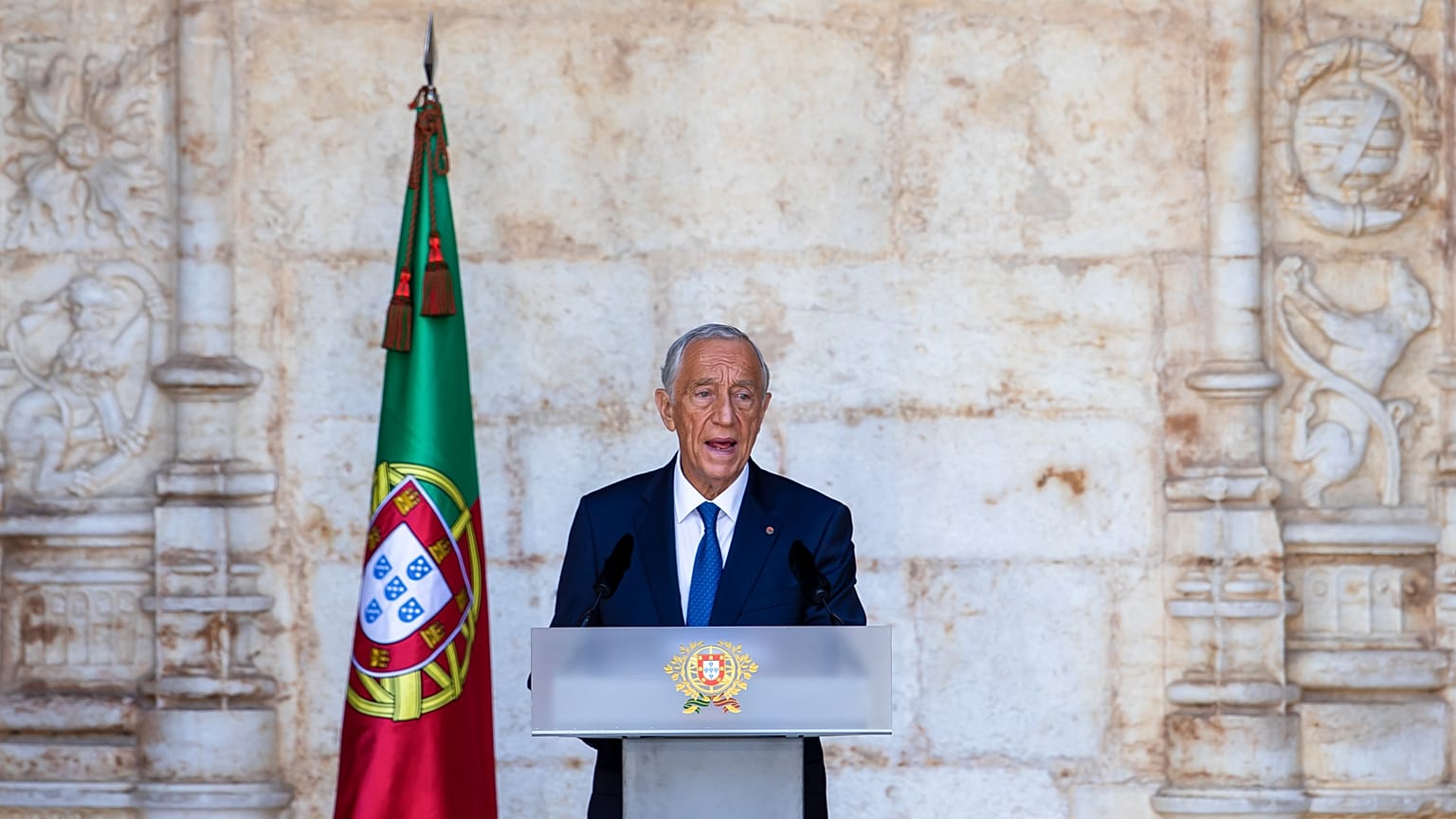 Marcelo Rebelo de Sousa discursa nas cerimónias do 10 de Junho de 2020