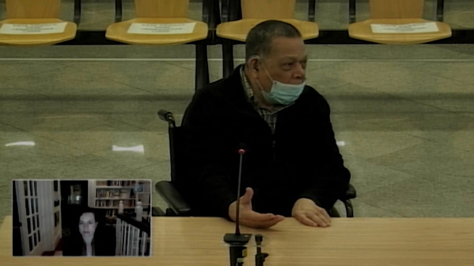 El excoronel Montano durante su declaración ante la Audiencia Nacional