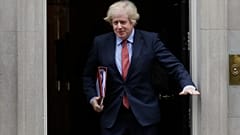 Britain's Prime Minister Boris Johnson leaves 10 Downing Street to attend the weekly session of PMQs in Parliament in London, Wednesday, June 10, 2020.