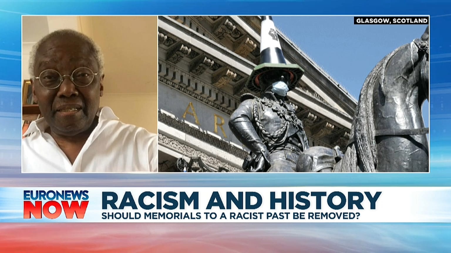 Professor Sir Geoff Palmer speaking to Euronews on Thursday, June 11, 2020