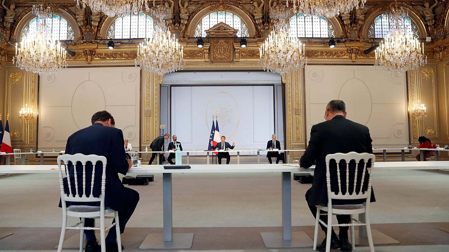 Emmanuel Macron im Élyséepalast