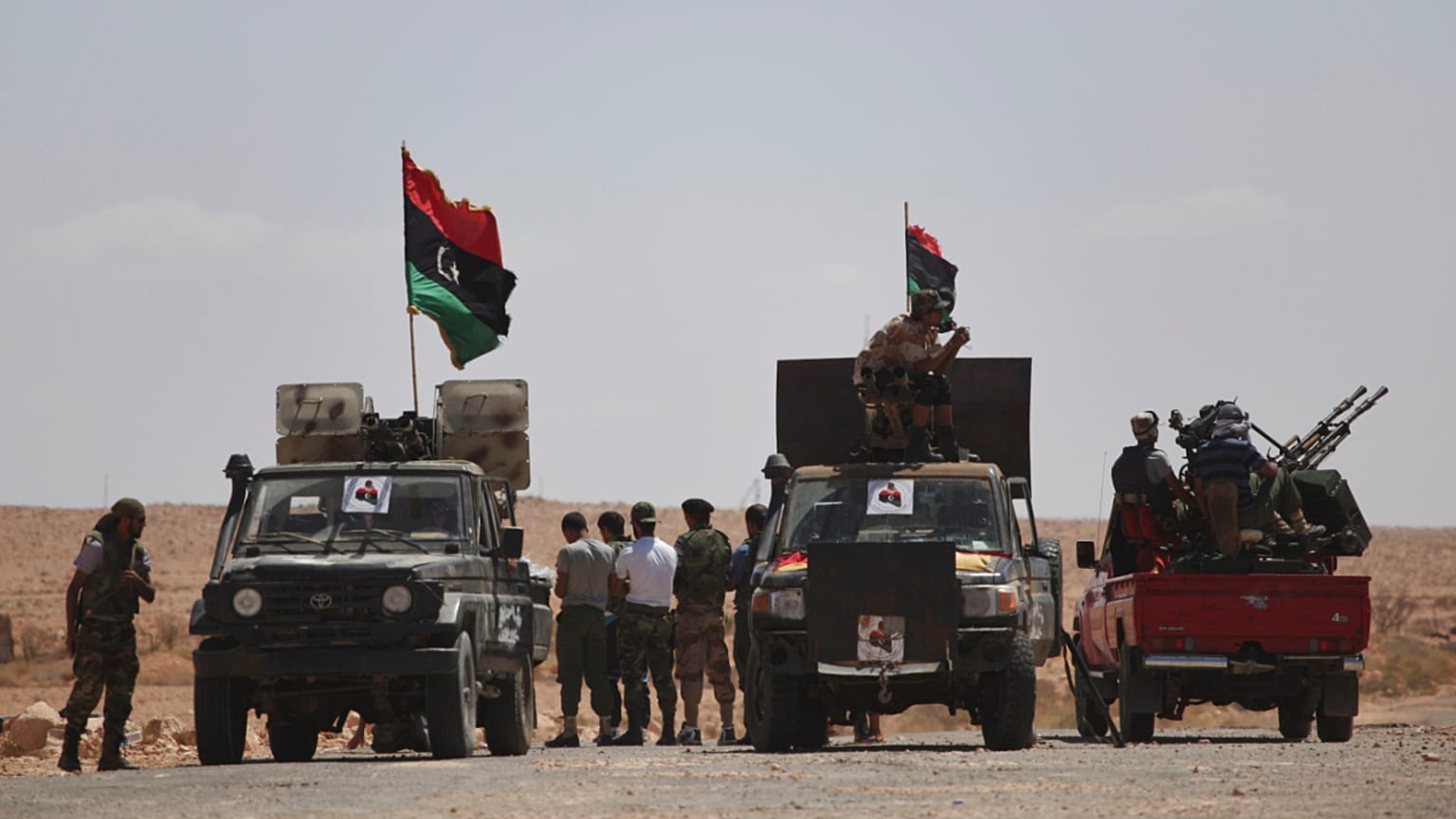 جنود حكومة الوفاق الوطني بالقرب من ترهونة