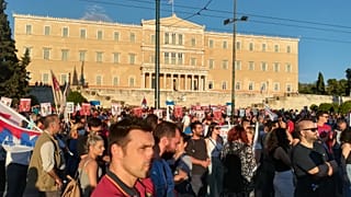 Διαδηλωτές στο κέντρο της Αθήνας 