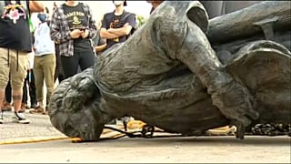 Estatua de Colón derribada en Minesota