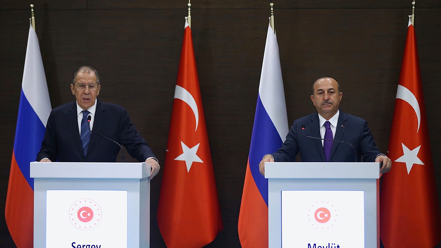 Rusya Dışişleri Bakanı Sergey Lavrov ve Türk mevkidaşı Mevlüt Çavuşoğlu