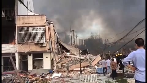 Взрыв бензовоза в Тайчжоу