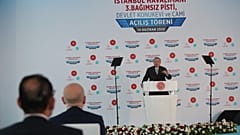 Cumhurbaşkanı Recep Tayyip Erdoğan İstanbul Havalimanı'nda 3. pistin açılış konuşmasını yapıyor