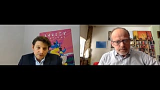 Микаэль Мартен, директор фестиваля в Анси и журналист Euronews Фредерик Понсар