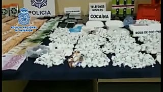 Parte del alijo incautado por la policía en Madrid