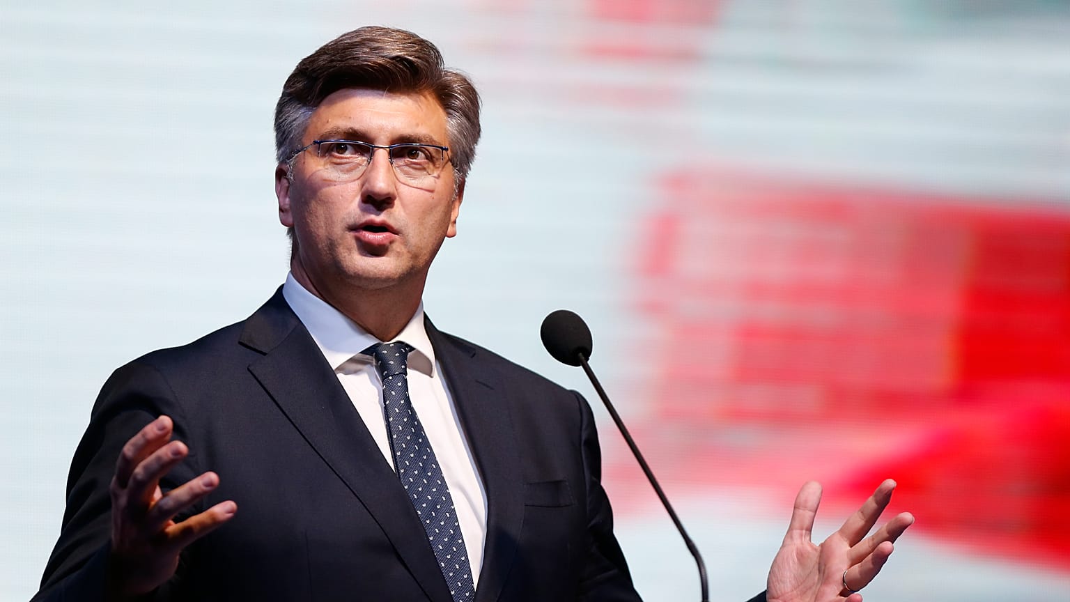 Croatia's Prime Minister Andrej Plenkovic in Mostar, Bosnia (October, 2018.)