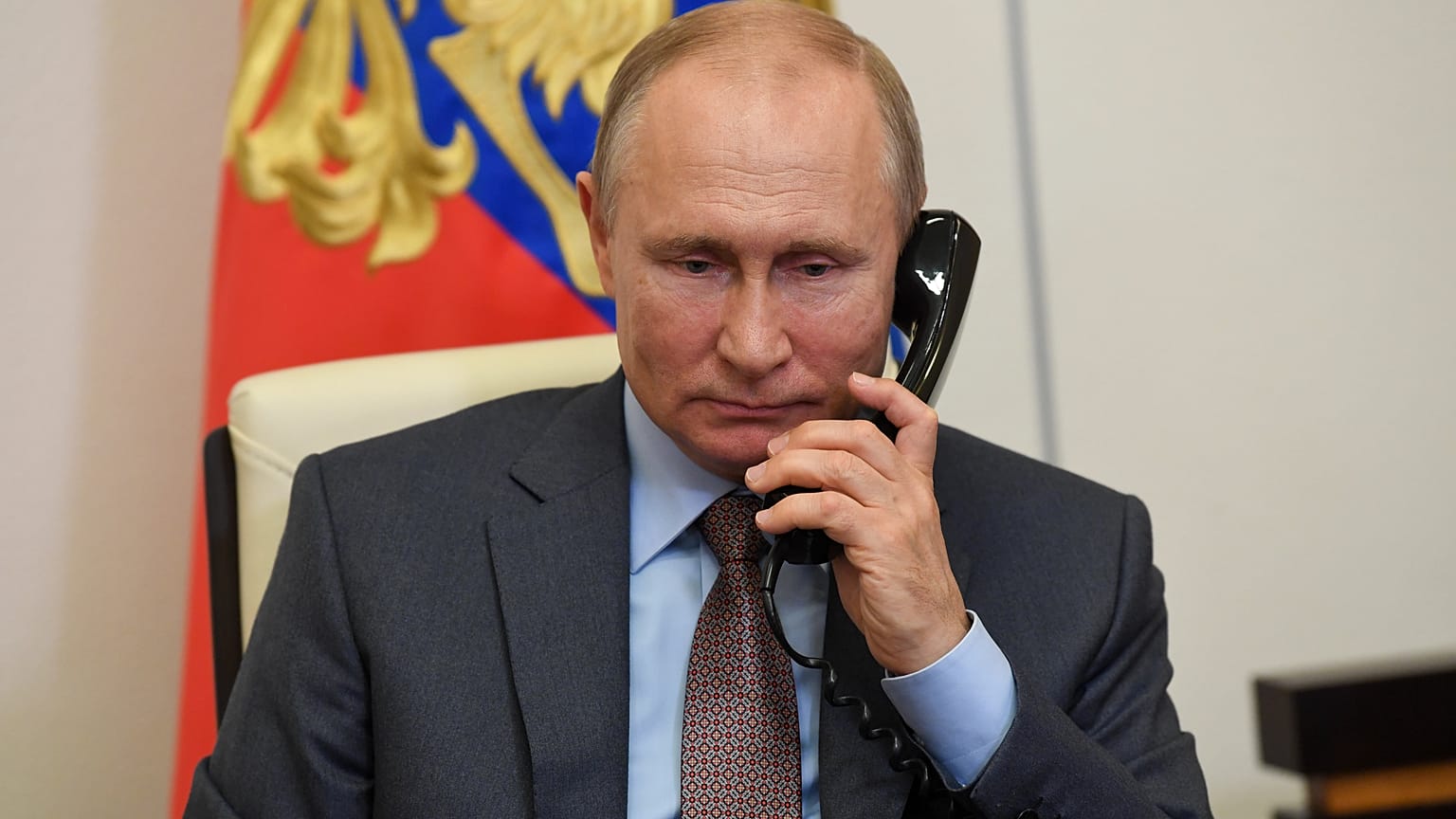 Vladimir Poutine en téléconférence dans la résidence présidentielle de Novo-Ogariovo, le 2 juin 2020
