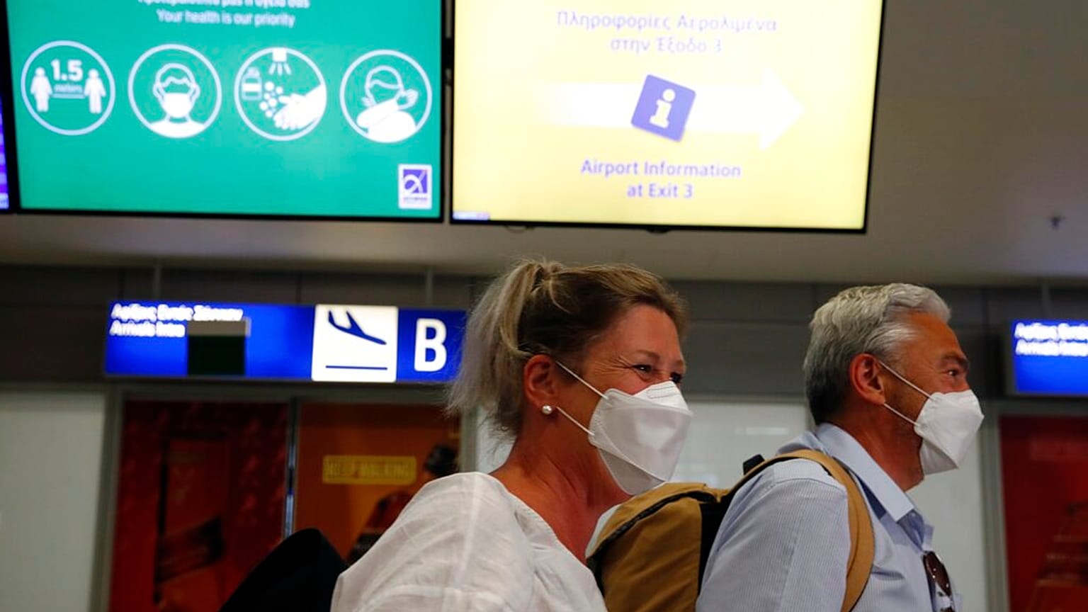 Άφιξη τουριστών στο αεροδρόμιο Ελευθέριος Βενιζέλος