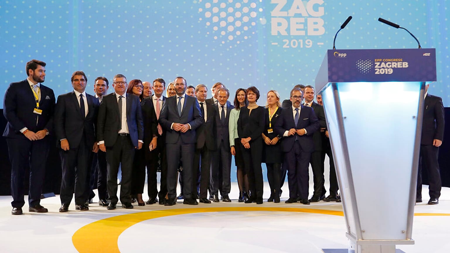 family picture during the European Peoples Party (EPP) congress in Zagreb