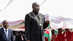 Le nouveau président du Burundi Evariste Ndayishimiye lors de son investiture